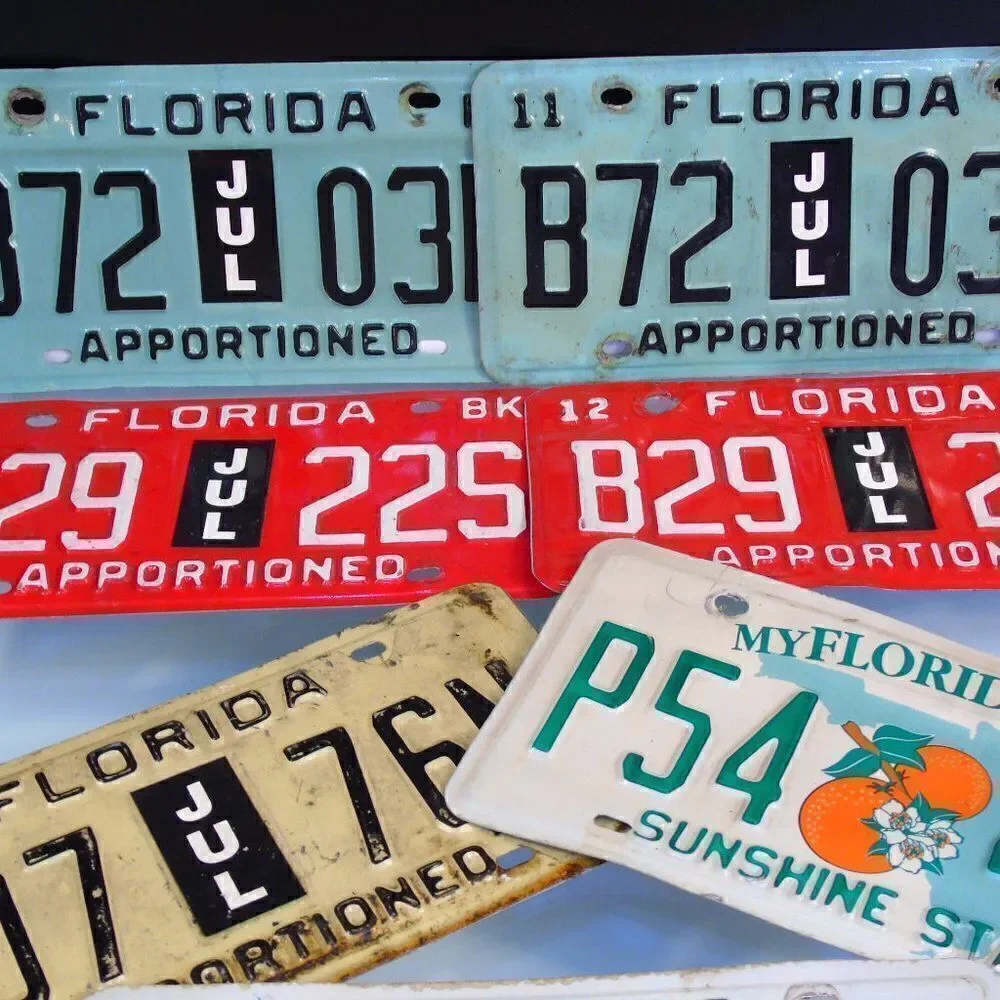 Tags Trailer Truck Vehicle License Plates Lot of 7